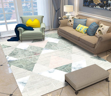 3D Light Green Diamond WG059 Non Slip Rug Mat Mat AJ Creativity Home 