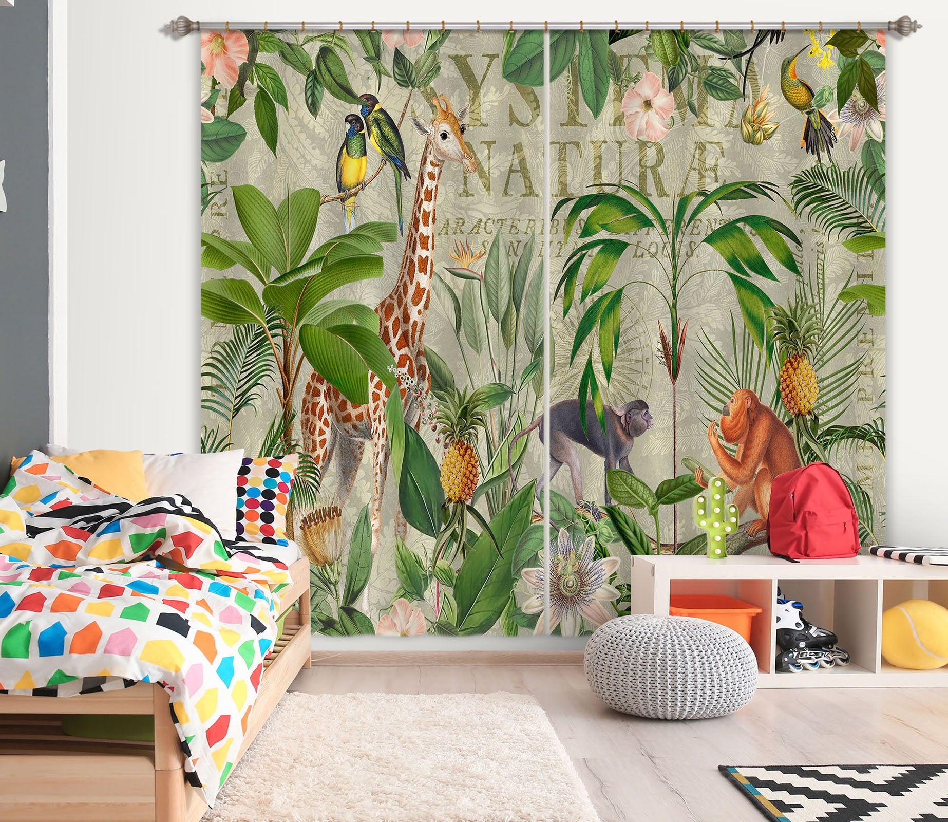 3D Animal Home 080 Andrea haase Curtain Curtains Drapes Wallpaper AJ Wallpaper 