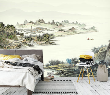 3D White Valley 1623 Wall Murals