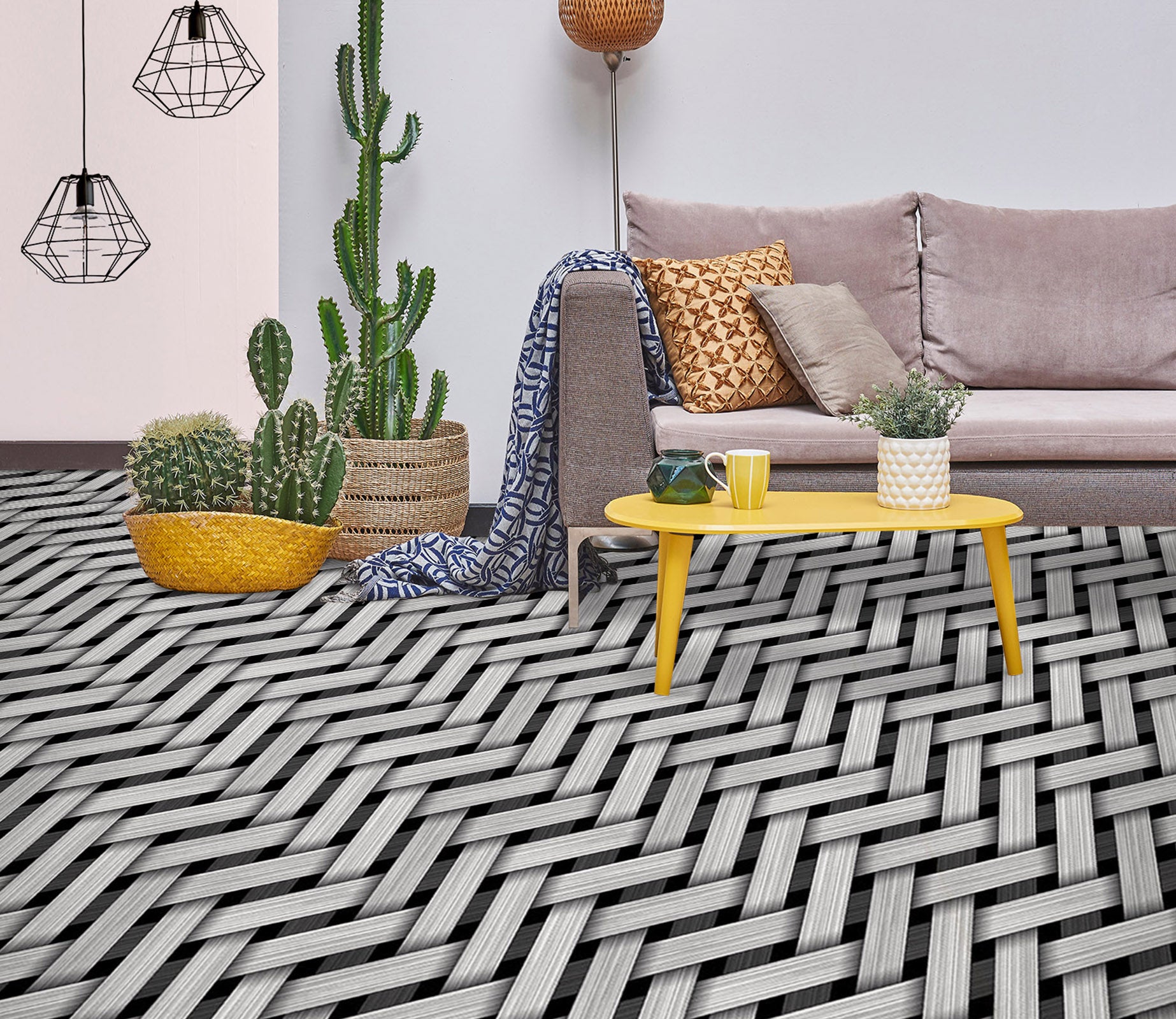 3D Grey Interlaced Art 1442 Floor Mural  Wallpaper Murals Self-Adhesive Removable Print Epoxy