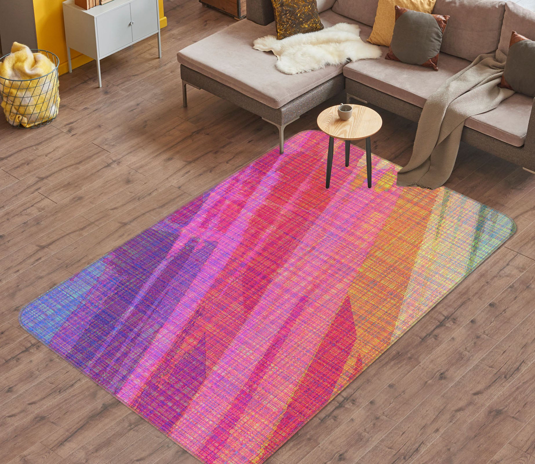 3D Abstract Rainbow 71029 Shandra Smith Rug Non Slip Rug Mat