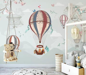 3D Hot Air Balloon WC07 Wall Murals Wallpaper AJ Wallpaper 2 