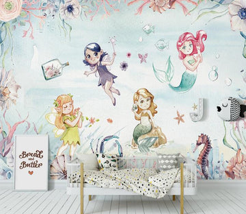 3D Innocent Mermaids 1084 Wall Murals