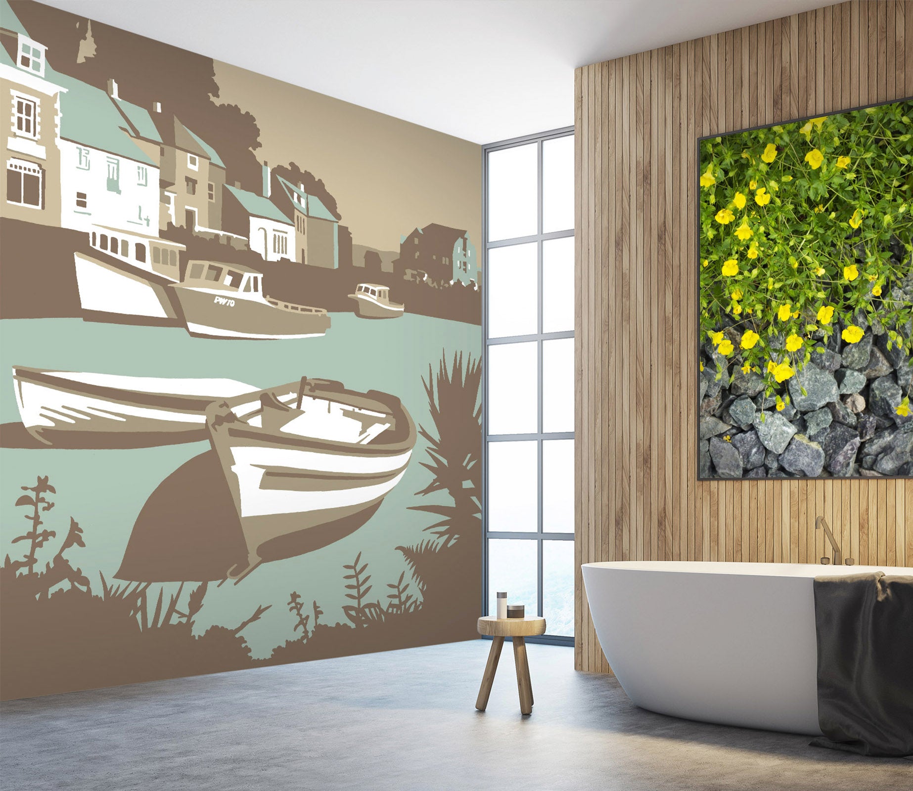 3D Padstow 1032 Steve Read Wall Mural Wall Murals