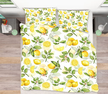 3D Lemon leaves 050 Uta Naumann Bedding Bed Pillowcases Quilt