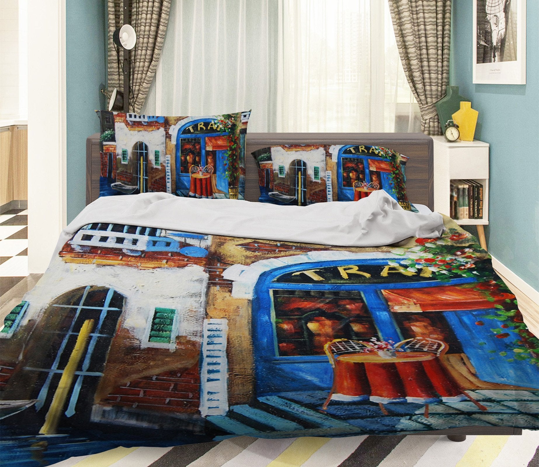 3D Shop Afternoon Tea 089 Bed Pillowcases Quilt Wallpaper AJ Wallpaper 