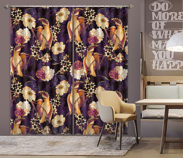 3D Rose Bloom 115 Uta Naumann Curtain Curtains Drapes