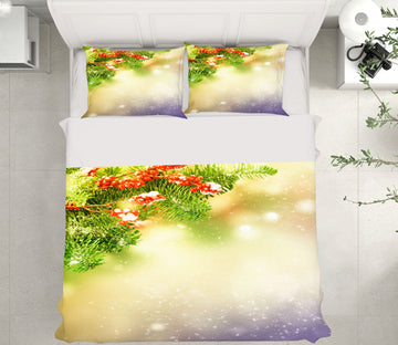 3D Branches Light Shadow 53012 Christmas Quilt Duvet Cover Xmas Bed Pillowcases
