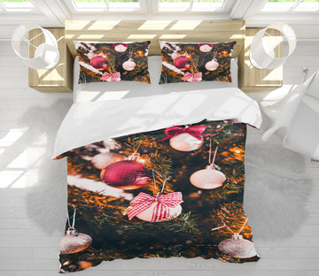 3D Ball Pendant 53035 Christmas Quilt Duvet Cover Xmas Bed Pillowcases