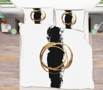 3D Golden Circle 126 Boris Draschoff Bedding Bed Pillowcases Quilt