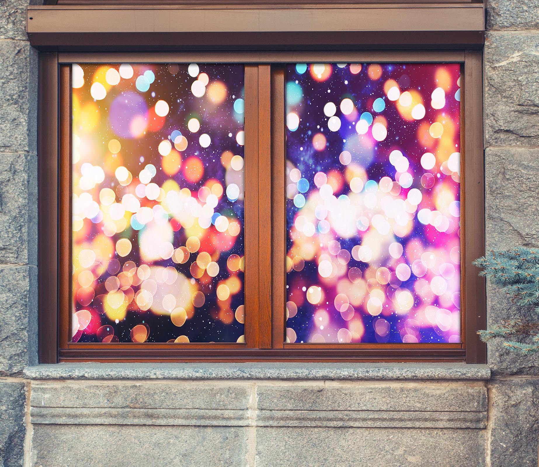 3D Beautiful Light 358 Window Film Print Sticker Cling Stained Glass UV Block