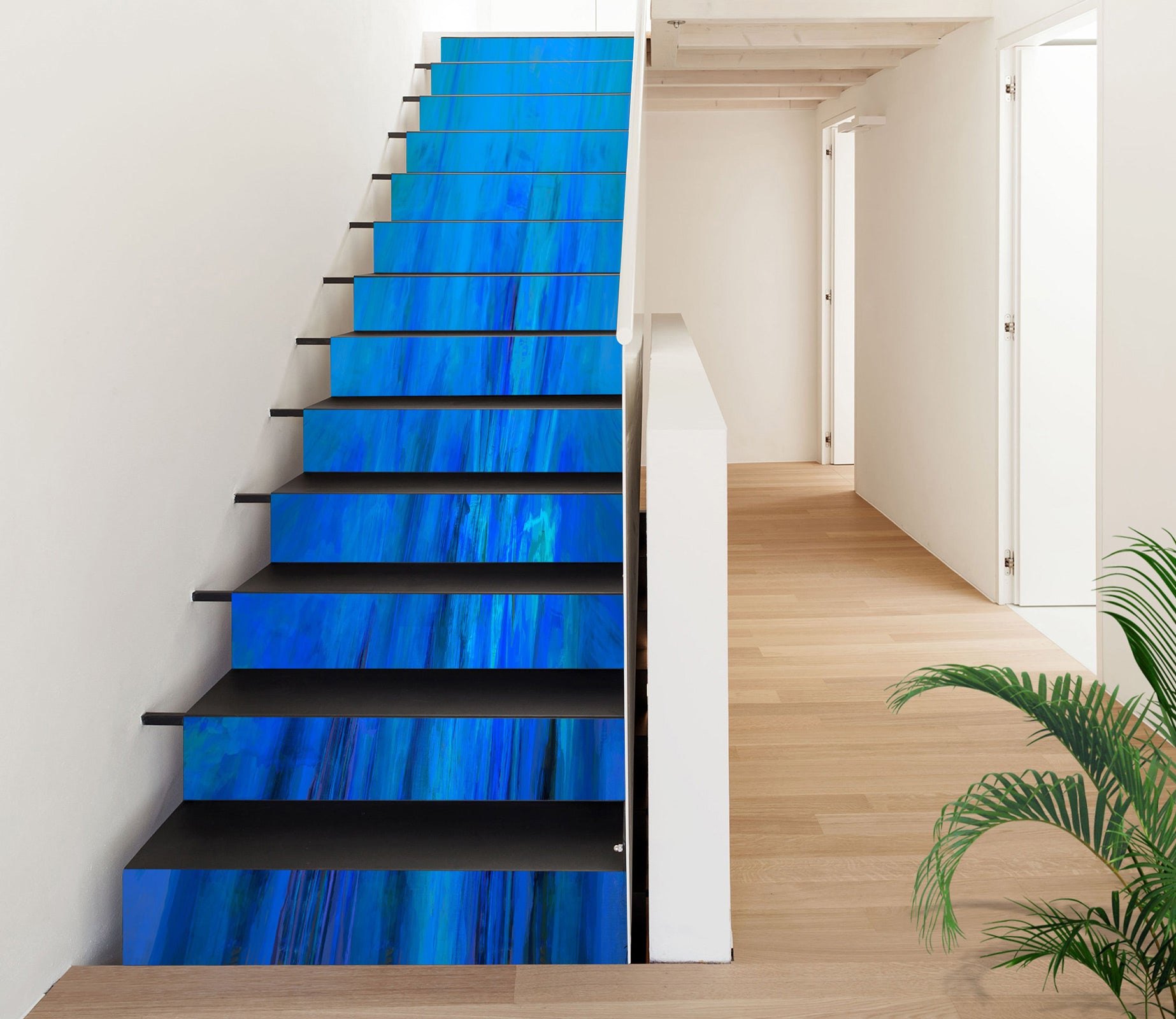 3D Blue Pattern 9471 Michael Tienhaara Stair Risers
