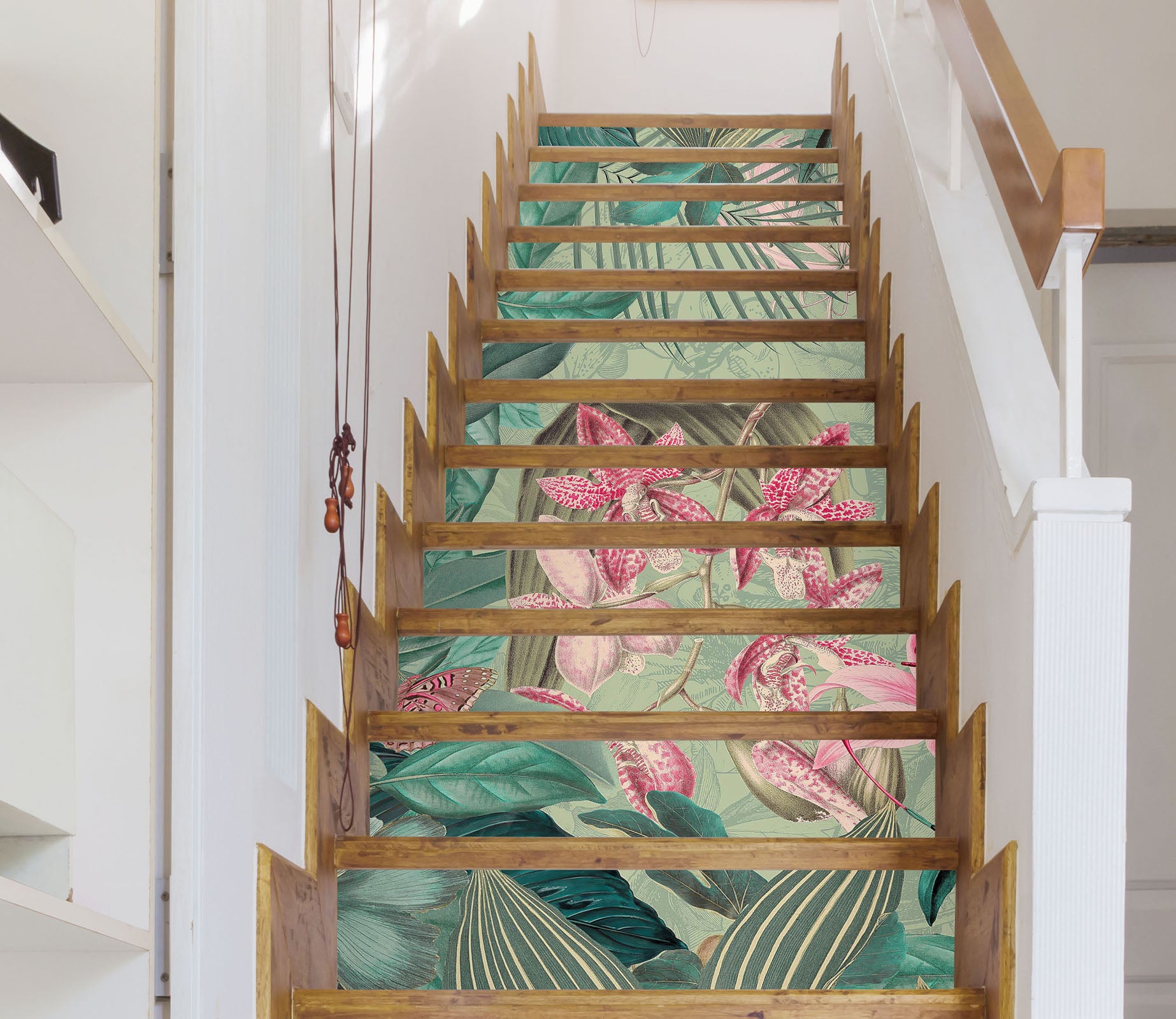 3D Pink Flower Grove 109192 Andrea Haase Stair Risers