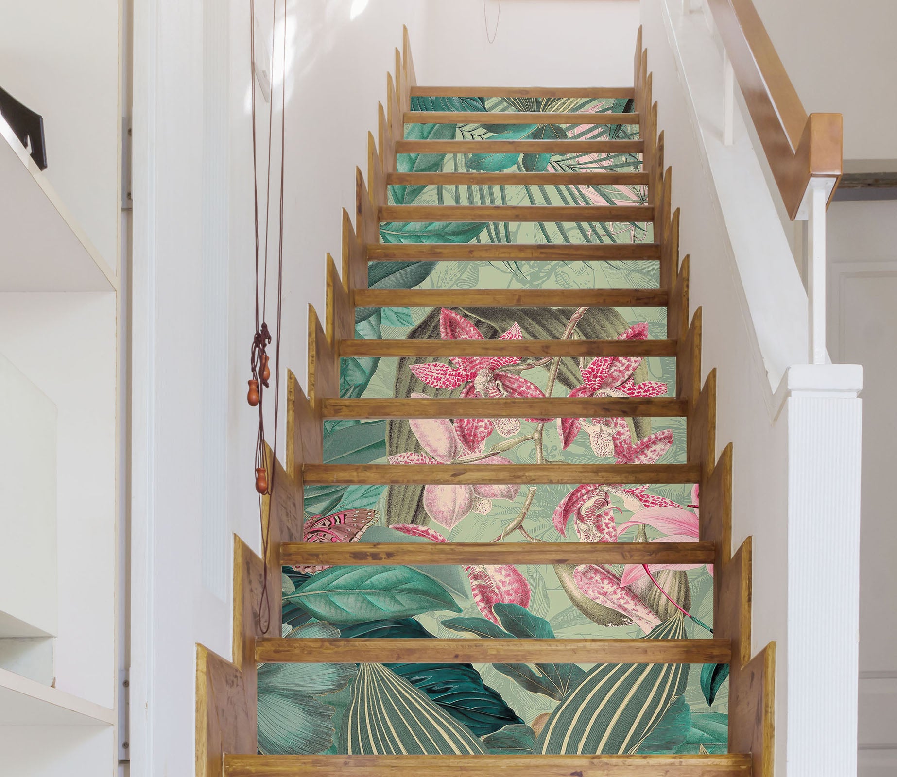 3D Pink Flower Grove 109192 Andrea Haase Stair Risers