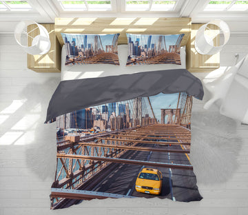 3D Yellow Car 1021 Assaf Frank Bedding Bed Pillowcases Quilt