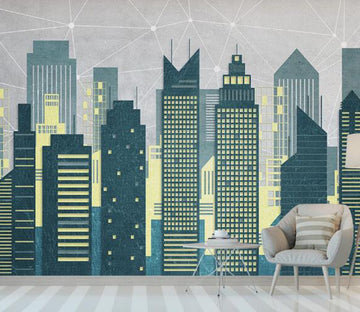 3D Building House WC1386 Wall Murals