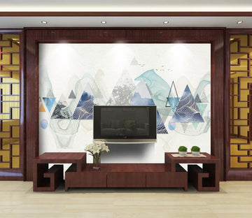 3D Colored Geometric Waves WC86 Wall Murals Wallpaper AJ Wallpaper 2 