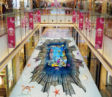 3D Underwater World 583 Floor Mural  Wallpaper Murals Rug & Mat Print Epoxy waterproof bath floor