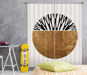 3D Brown Round 1007 Boris Draschoff Curtain Curtains Drapes