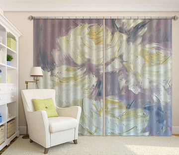 3D White Rose 3020 Skromova Marina Curtain Curtains Drapes