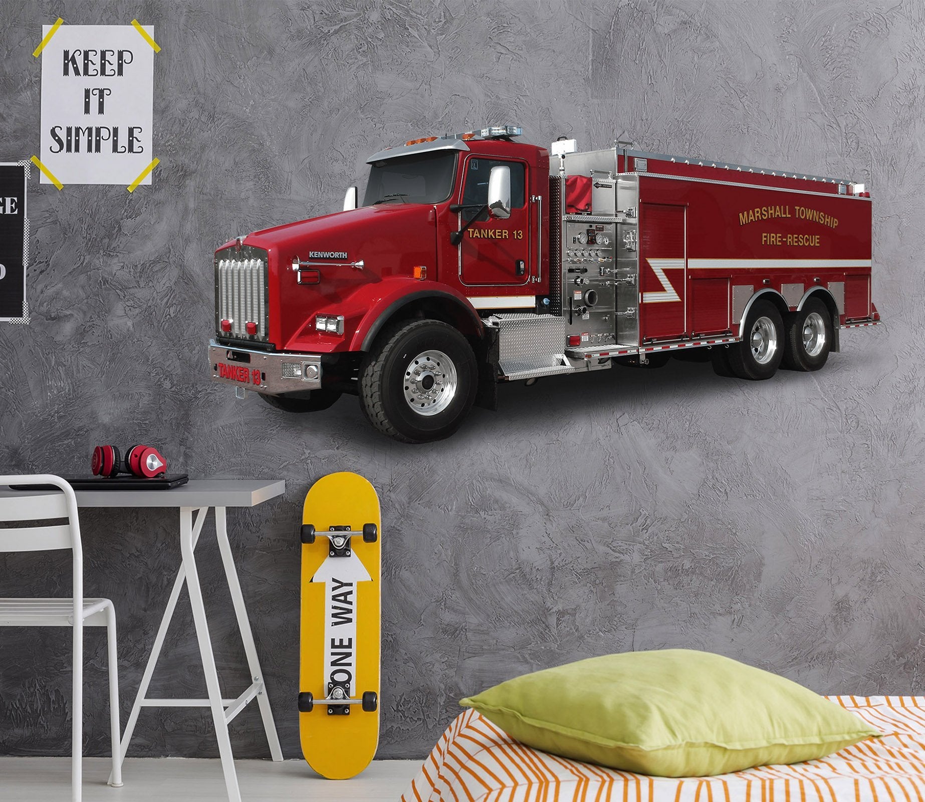 3D Fire Truck 0011 Vehicles Wallpaper AJ Wallpaper 