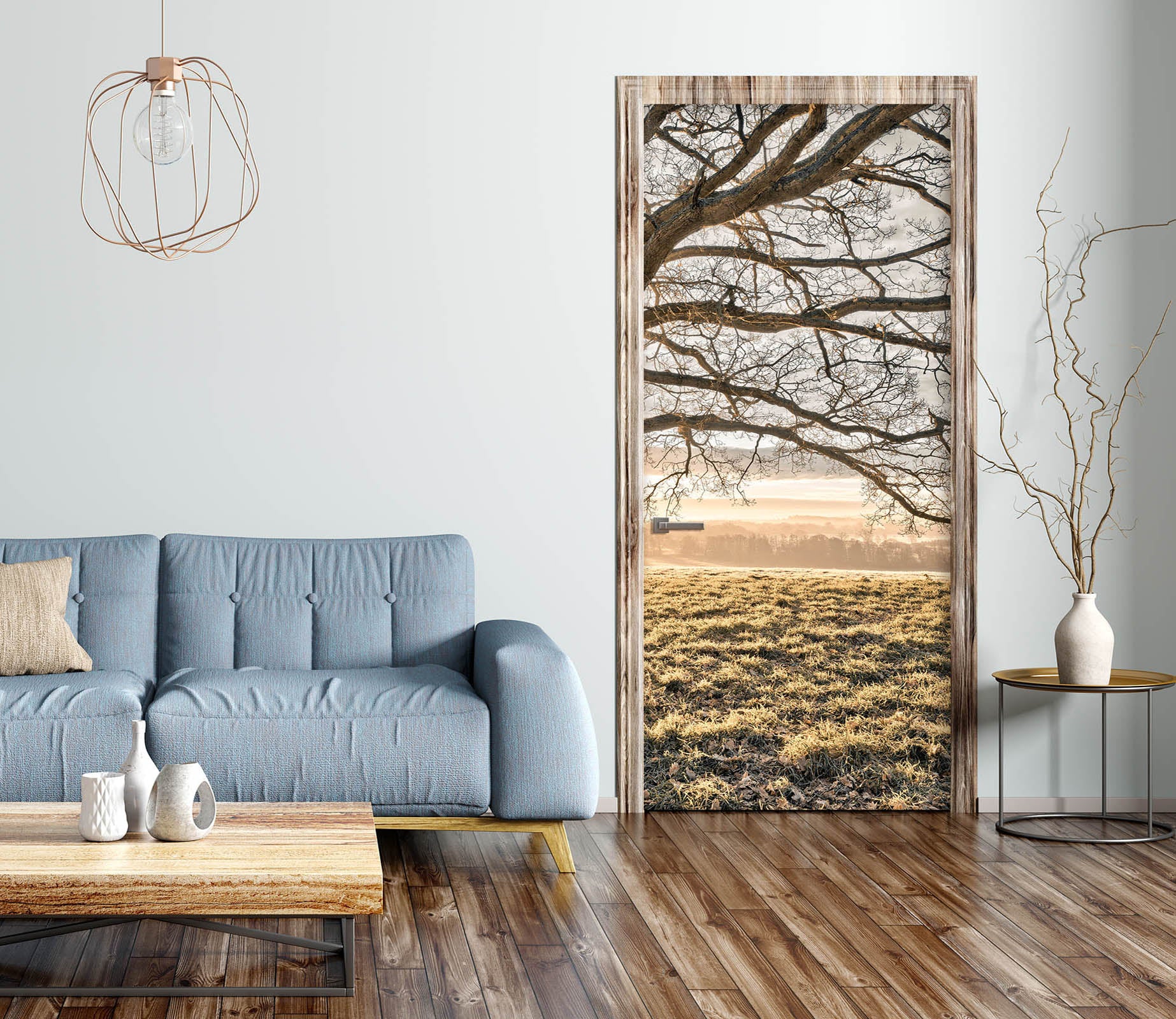3D Lawn Trees 106188 Assaf Frank Door Mural
