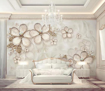 3D Diamond Flower 073 Wall Murals Wallpaper AJ Wallpaper 2 
