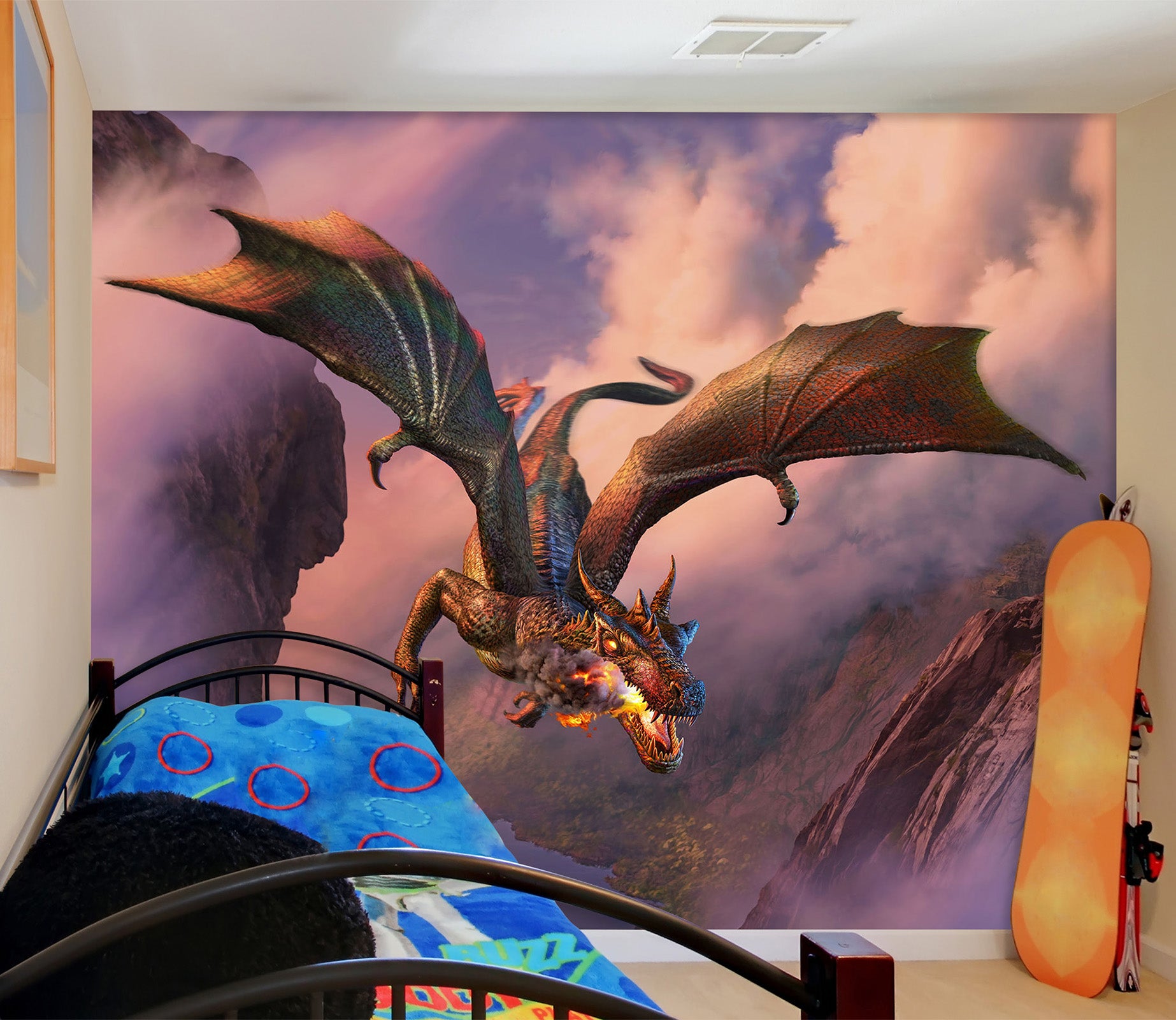 3D Fire Flight 106 Jerry LoFaro Wall Mural Wall Murals