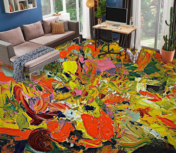 3D Yellow Red Pigment Pattern 9924 Allan P. Friedlander Floor Mural  Wallpaper Murals Self-Adhesive Removable Print Epoxy