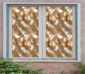 3D Golden Crystal 321 Window Film Print Sticker Cling Stained Glass UV Block