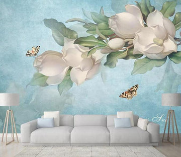 3D White Flowers 576 Wall Murals Wallpaper AJ Wallpaper 2 