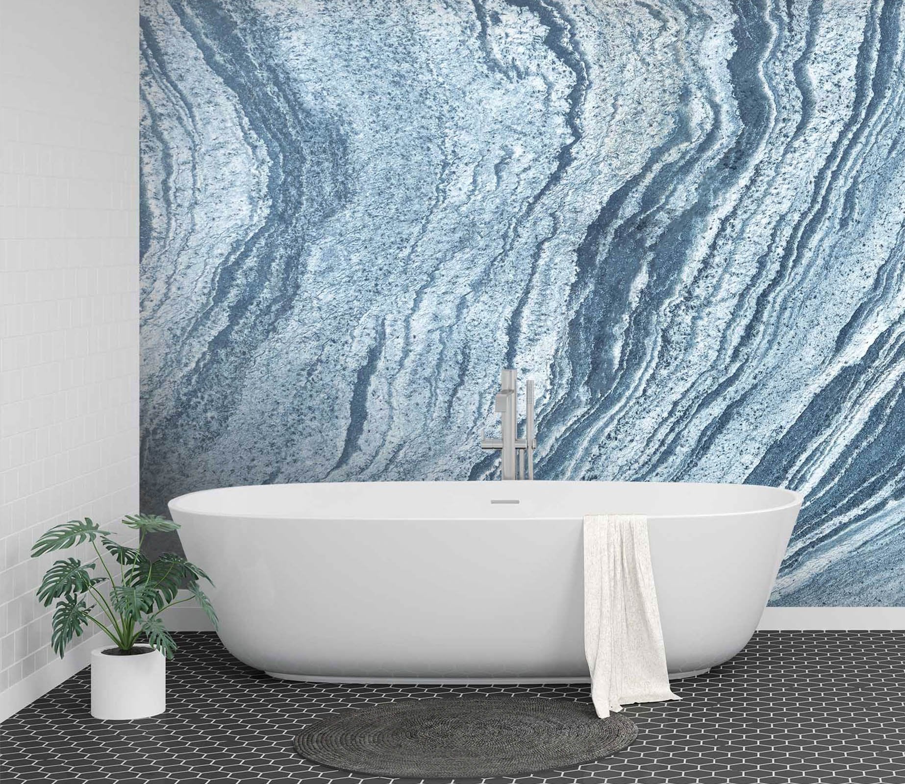 3D Light Blue Texture 066 Marble Tile Texture Wallpaper AJ Wallpaper 2 