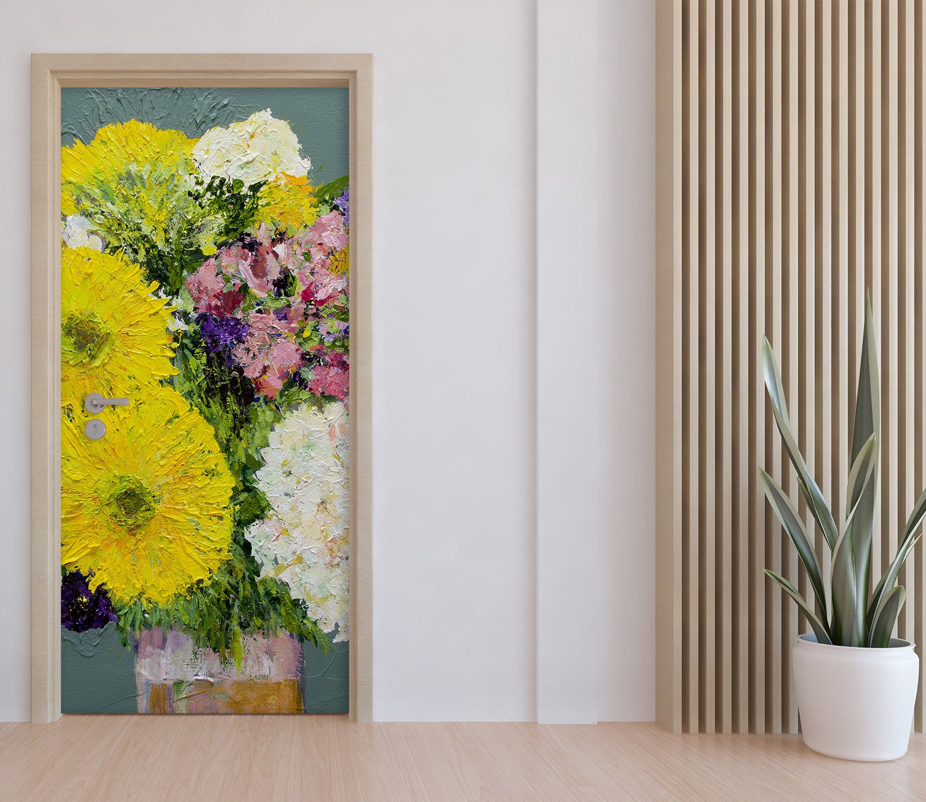 3D Flowers Vase Painting 93136 Allan P. Friedlander Door Mural