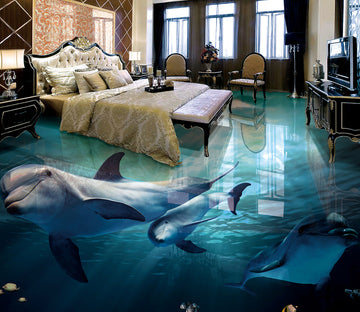 3D Ocean Puffer 578 Floor Mural  Wallpaper Murals Rug & Mat Print Epoxy waterproof bath floor