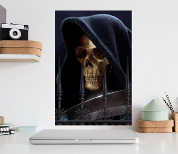 3D Skull Iron Bar 5136 Tom Wood Wall Sticker