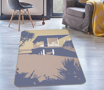 3D Boscombe Pier Beaches 1103 Steve Read Rug Non Slip Rug Mat