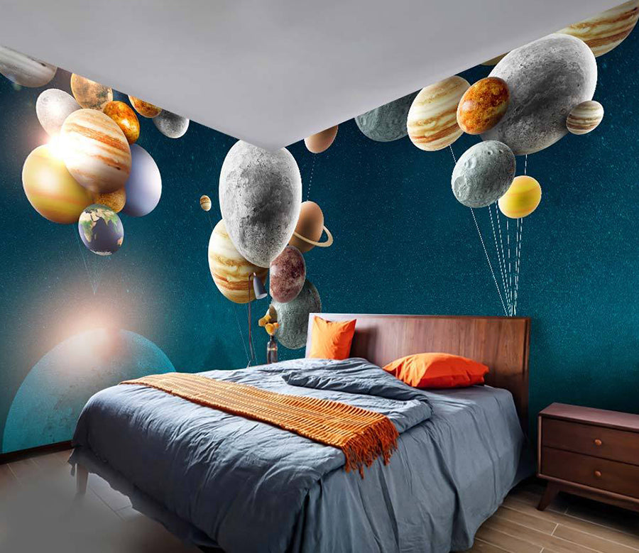 3D Color Planet WC065 Wall Murals