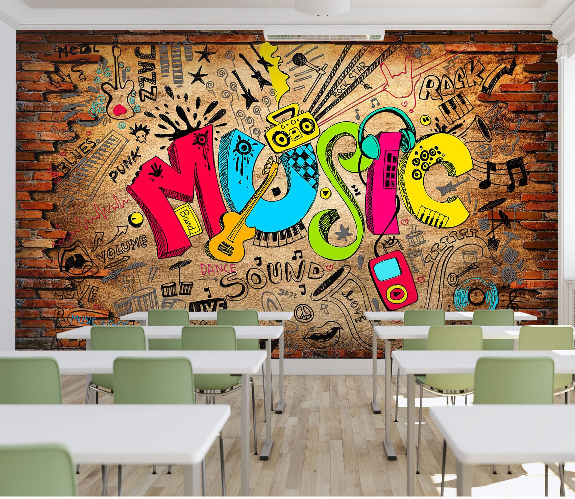 3D Colored Letters 001 Wall Murals