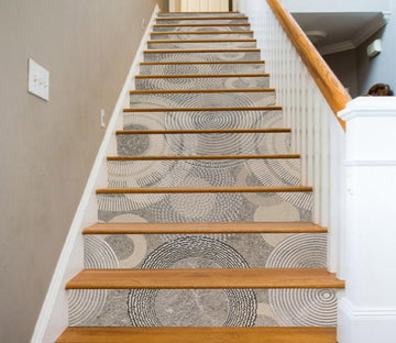3D Free Circle 0608 Marble Tile Texture Stair Risers Wallpaper AJ Wallpaper 