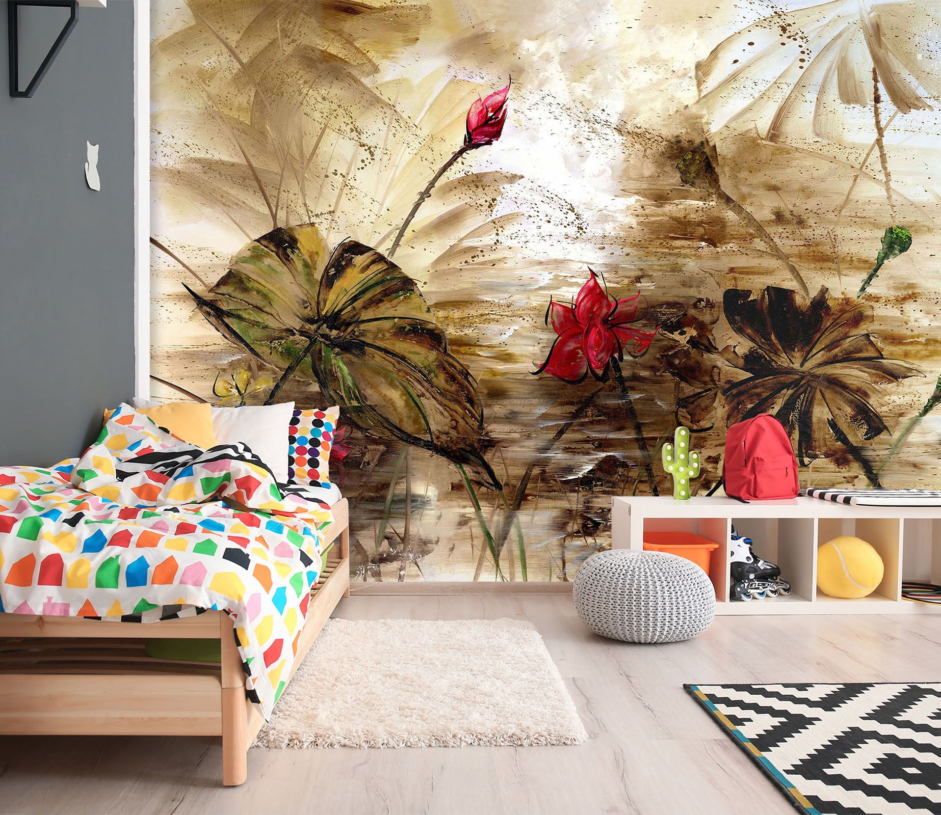 3D Lotus Leaf 1693 Wall Murals