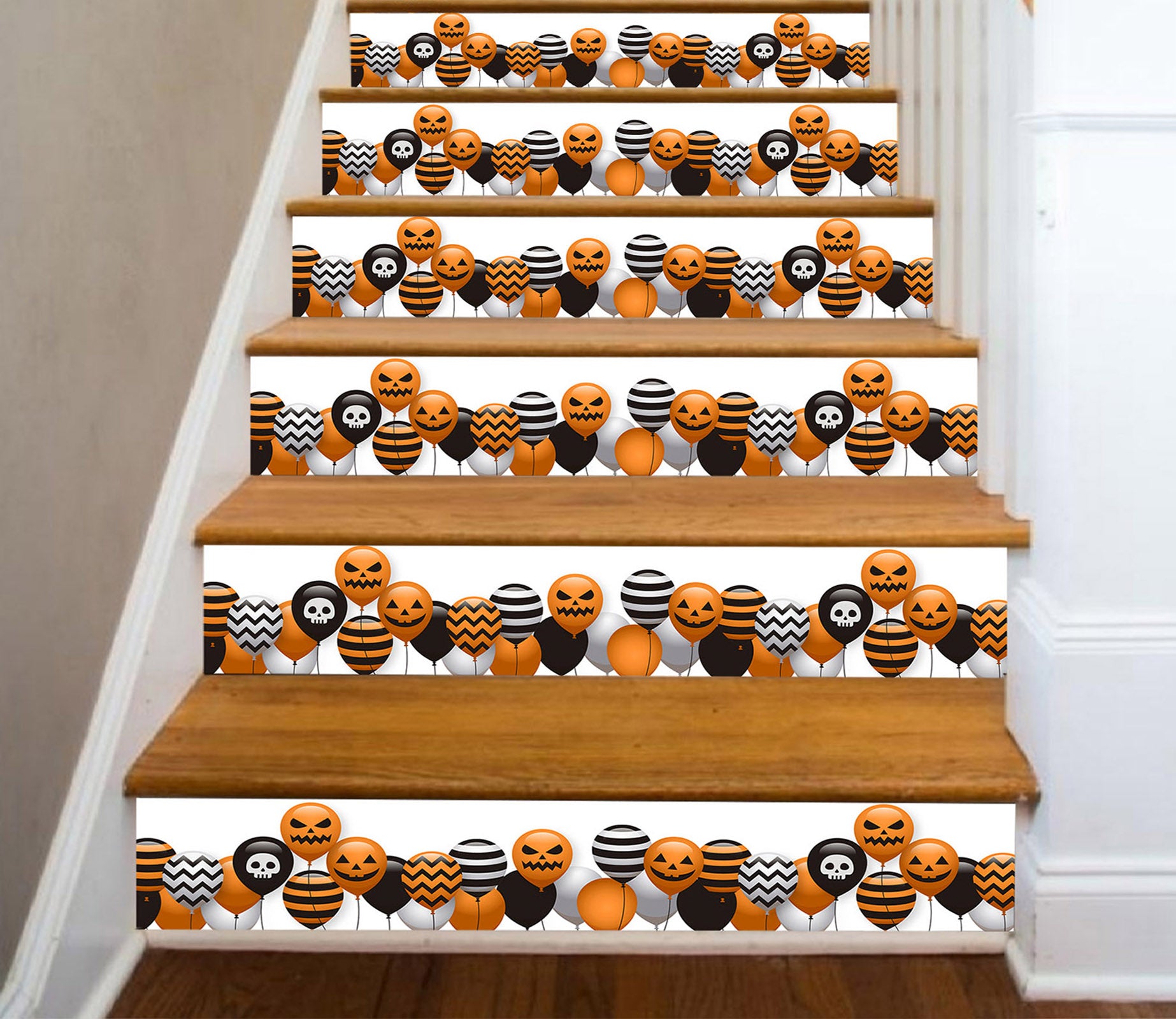 3D Halloween Little Balloons 659 Stair Risers