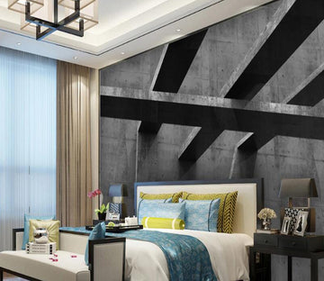 3D Grey Bridge 193 Wall Murals