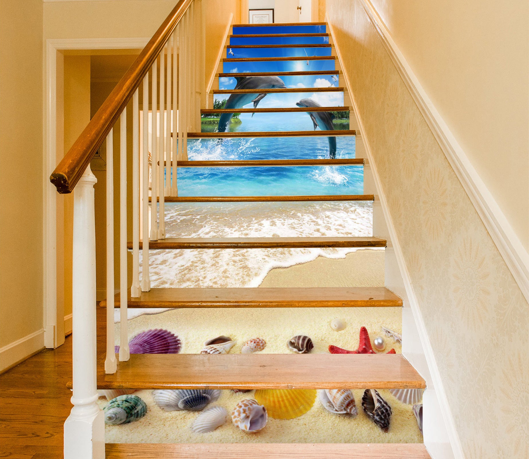 3D Free Dolphins 033 Stair Risers