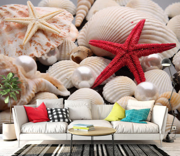 3D Shell Starfish 1476 Wall Murals