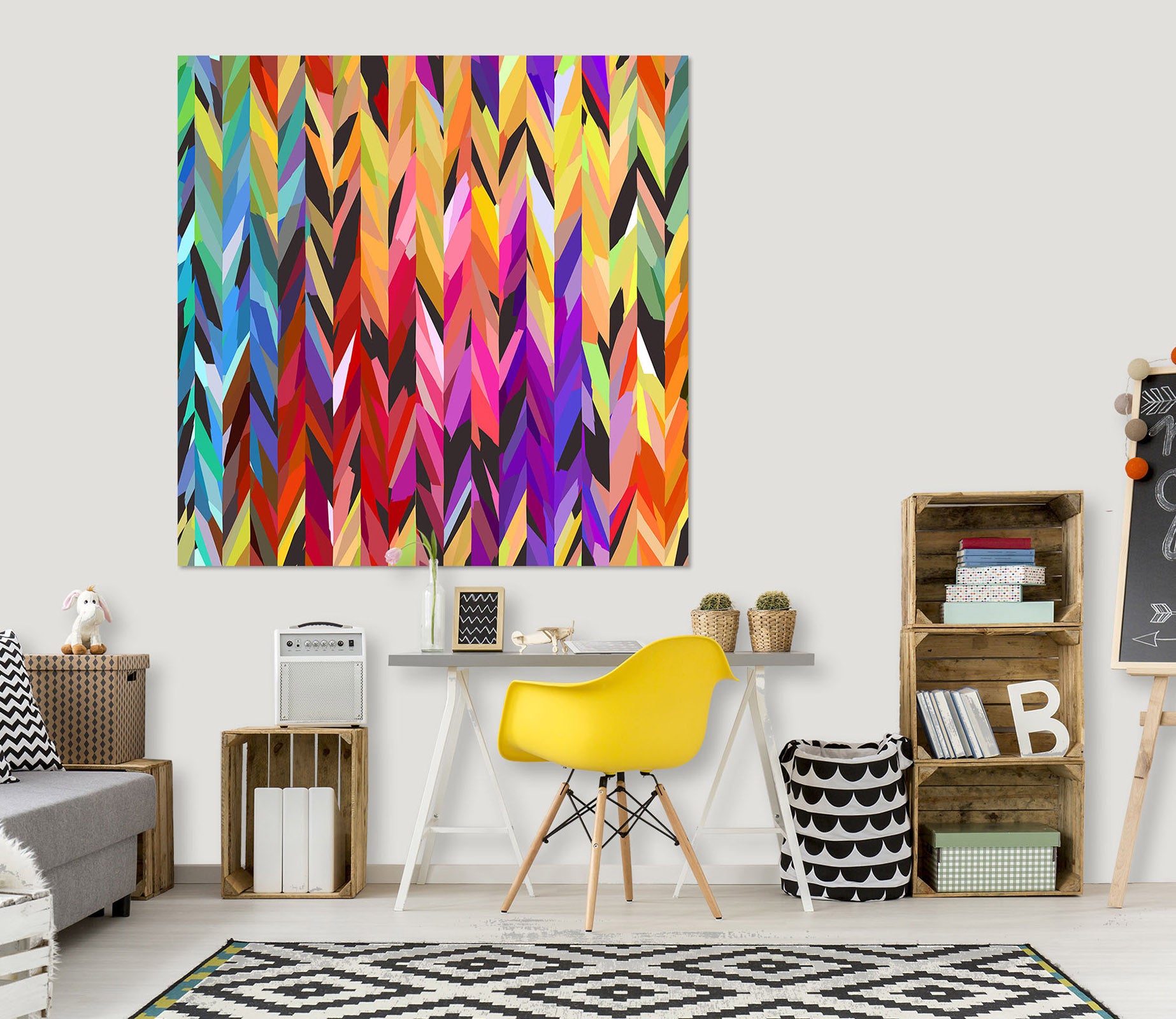 3D Color Origami 002 Shandra Smith Wall Sticker