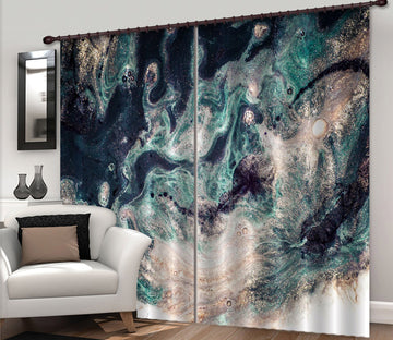 3D Abstract Sand Painting 58 Curtains Drapes Curtains AJ Creativity Home 