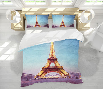 3D Eiffel Tower 85100 Assaf Frank Bedding Bed Pillowcases Quilt