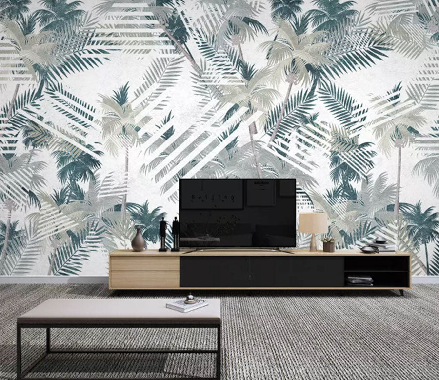 3D Light Leaves 2159 Wall Murals