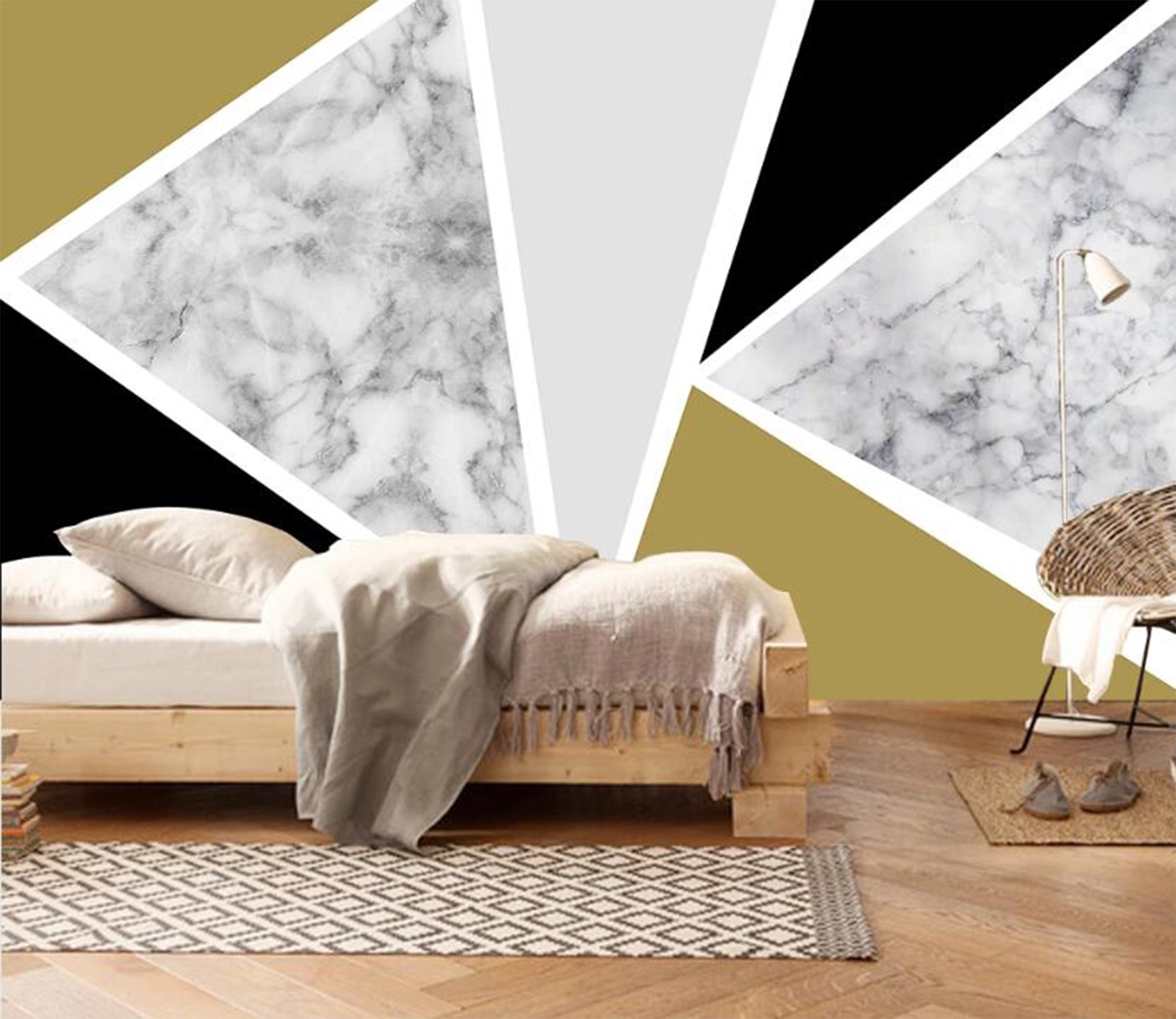 3D Four-color Triangle Stitching 2354 Wall Murals