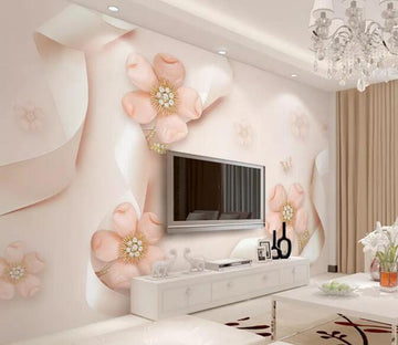 3D Diamond Flower 221 Wall Murals Wallpaper AJ Wallpaper 2 